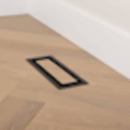 Aria Vents Luxe - Framed Steel Floor Vent Matte Black 2x10"